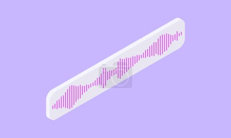 Vector isometric voice message chat bubble icon