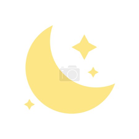 Vektor-Mond-Symbol isoliert auf weißem Hintergrund Vektor-Illustration