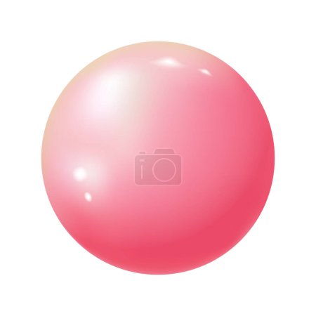 Pink spheres isolated on white background 3d render