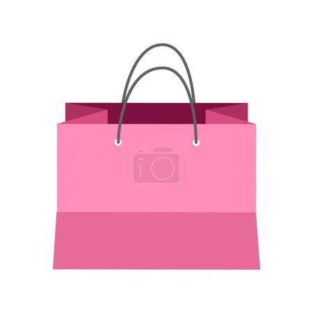 Vectoe blank empty shopping paper bag, pink color