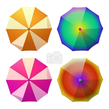 Ensemble de parasols de plage vectoriels
