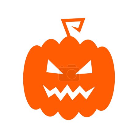 Vector orange halloween head Jack Kürbis mit glücklichem Gesicht