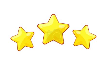 Vector three stars customer product rating review