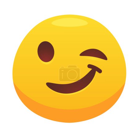 Illustration for Vector flat emoticon reaction - Royalty Free Image