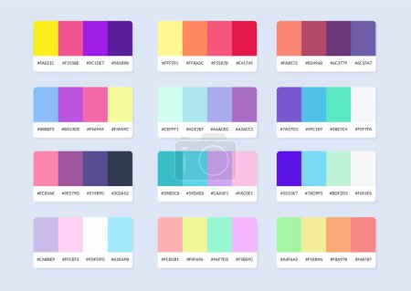 Pantone colour palette catalog samples in rgb hex