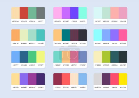 Pantone colour palette catalog samples in rgb hex