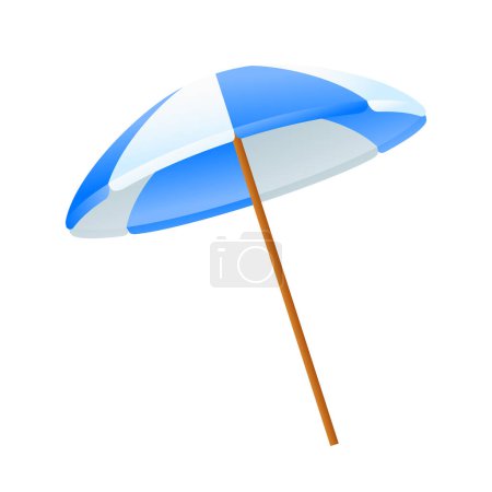 Parapluie de plage vecteur sur fond blanc isolé