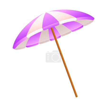 Parapluie de plage vecteur sur fond blanc isolé