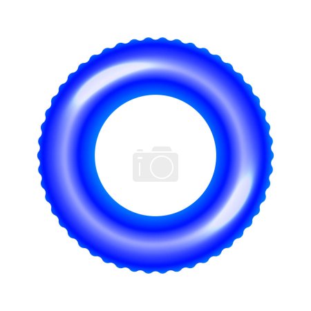 Vector blue float isolated on white background