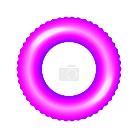 Flotteur vectoriel violet isolé sur fond blanc
