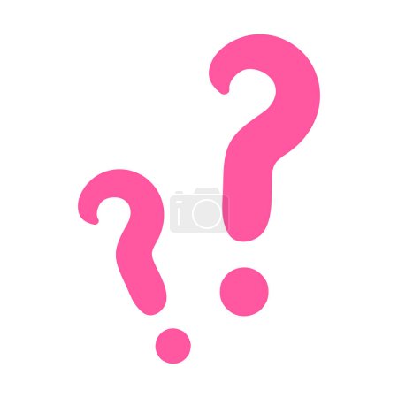 Illustration for Vector cute cartoon style question marks pink - Royalty Free Image