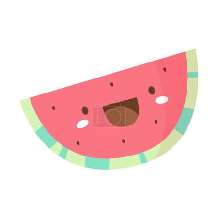 Vektor niedlich Wassermelone Frucht Cartoon Vektor Symbol Illustration Lebensmittel Sommer