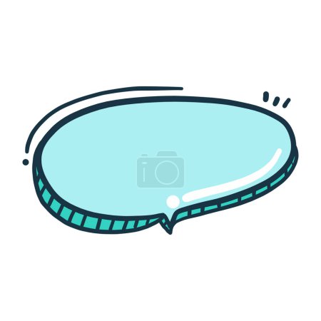 Ilustración de Icono de burbuja de discurso vectorial diseño plano aislado fondo blanco - Imagen libre de derechos