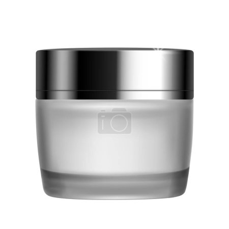 Vector blank cosmetic container for cream. illustration on white background