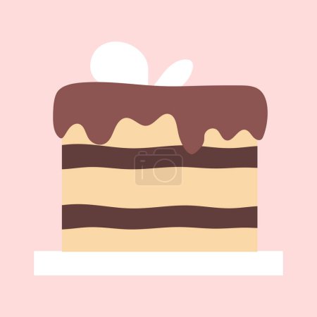 Illustration for Vector cake and bakery in cartoon style vector - Royalty Free Image