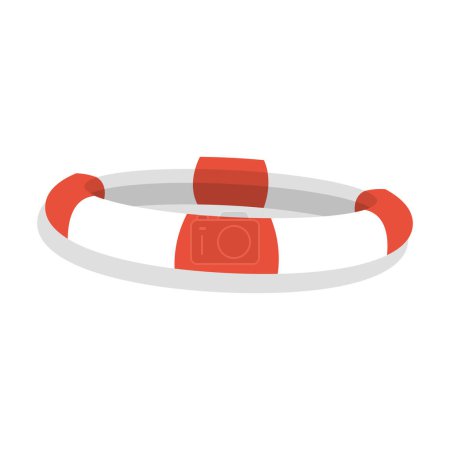 vector life belt circle buoy vector safety icon