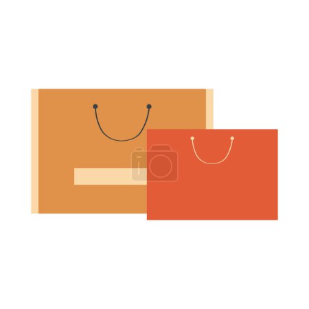 vector shopping paper bags icon isolated