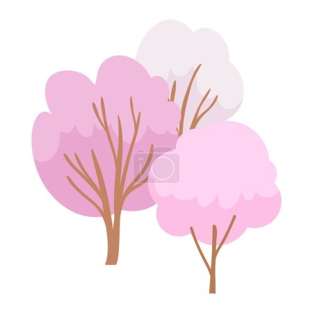 Wektor wiosna drzewo wiśniowe ilustracja