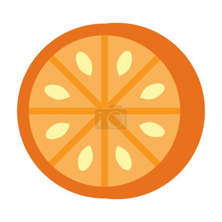 Vektor Orange Slice Illustration auf weißem Hintergrund
