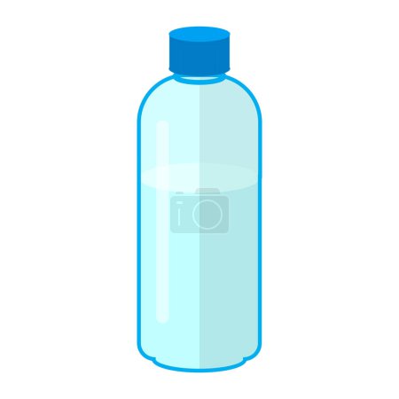 vector botella de agua icono de bebida de plástico