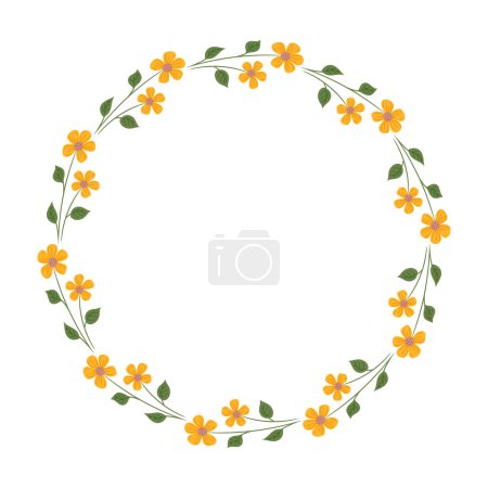 Vector dibujado a mano primavera marco floral