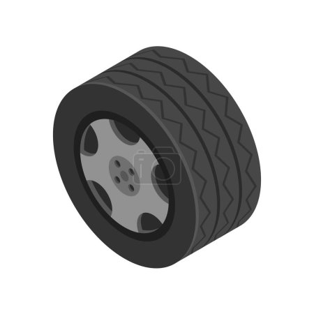Tires Wheel illustration on white background