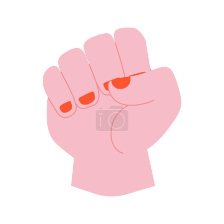vector multiracial raised fists concept
