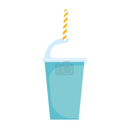 Illustration vectorielle boissons froides sur fond blanc