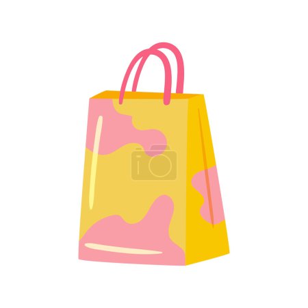 Illustration vectorielle vectorielle de sac à provisions coloré