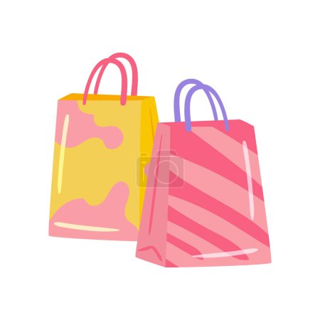 Vector colorful shopping bags vector illustration