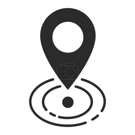Ilustración de Mapas pin Ubicación icono de mapa sobre fondo blanco - Imagen libre de derechos