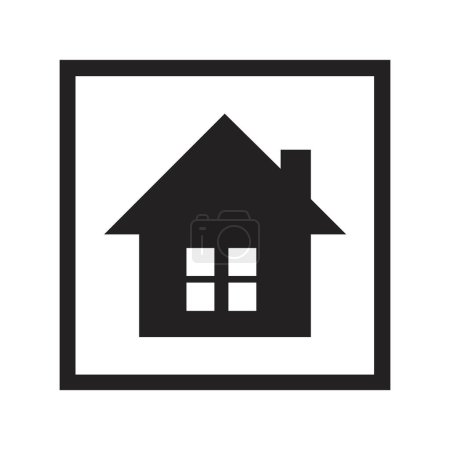 Icono de casa vectorial sobre fondo blanco