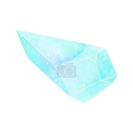 Illustration for Vector watercolor crystal on white background - Royalty Free Image