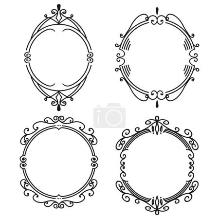 Illustration for Vector Hand drawn doodle frames collection - Royalty Free Image