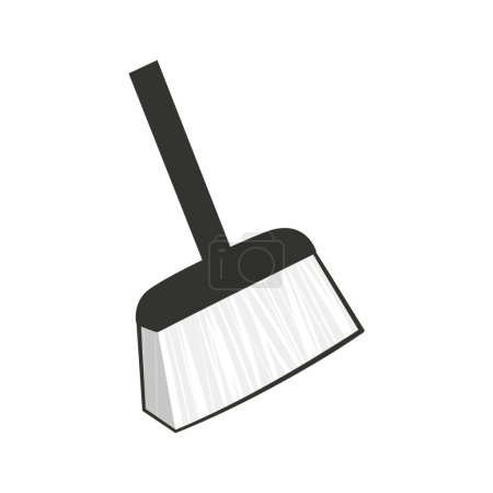 Équipement de nettoyage de balai vectoriel icône d'ustensile