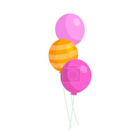 vector colorful balloon element on white