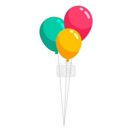 Vektor bunte Luftballon-Illustration auf weiß
