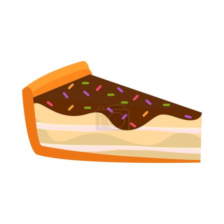 Illustration for Vector delicious cakes in flat style on white - Royalty Free Image