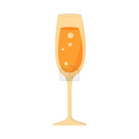Vector goblet of champagne christmas goblet flat cartoon vector