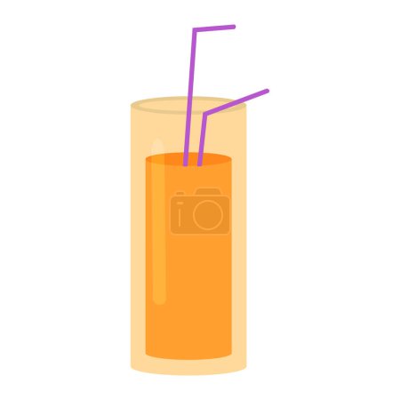 Vector juice cocktail icon flat illustration of juice cocktail vector