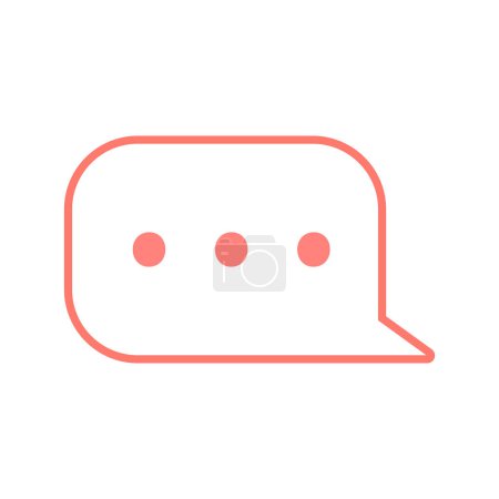Illustration of bubble chat on white
