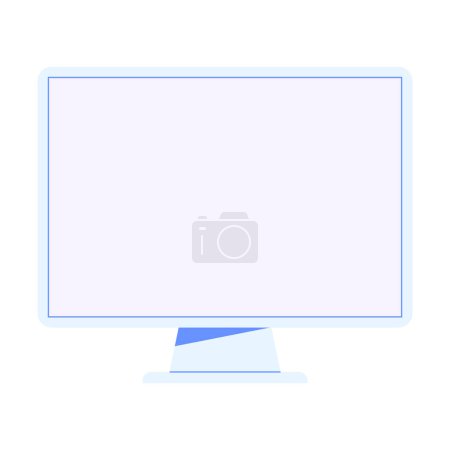 PC-Monitor. Vektorillustration von Hauselementen