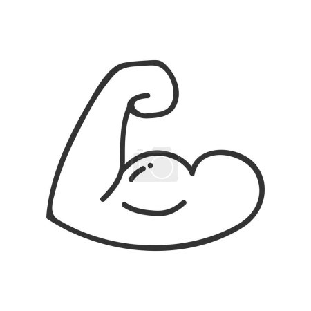 gym training biceps icon simple illustration
