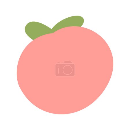 peach fruit isolated icon design on white