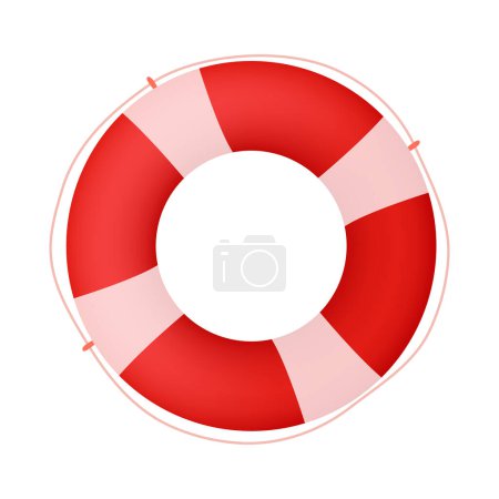 life buoy isolated illustration isolated on white background