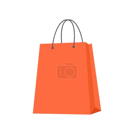 Téléchargez les illustrations : Shopping sacs en papier icône isolé sur blanc - en licence libre de droit
