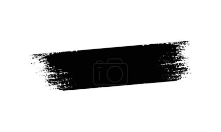 Foto de Pinceladas pinceles líneas negro pintura grunge mano dibujado elemento gráfico - Imagen libre de derechos