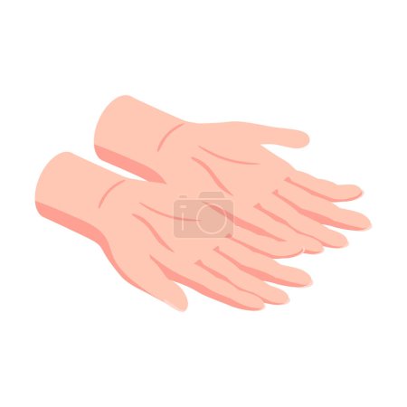hand flat icon palm up showing product