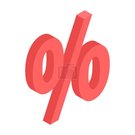 Percent sign isolated on a white background