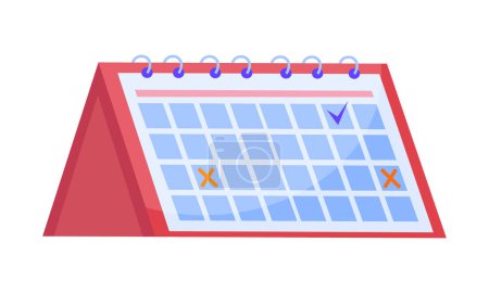 calendar isometric icon 3d sign isolated on white background